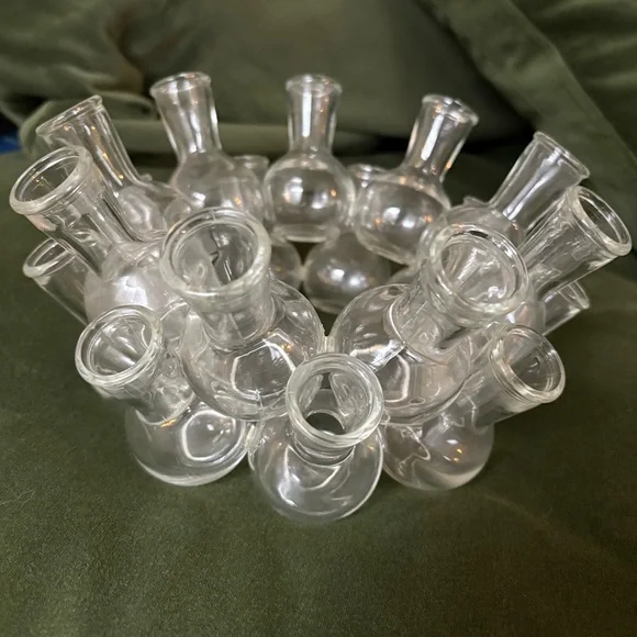 Vintage Glass Beaker Plant Propagation Station Test Tube Vase Rooter 2 Piece Set - Picture 4 of 6